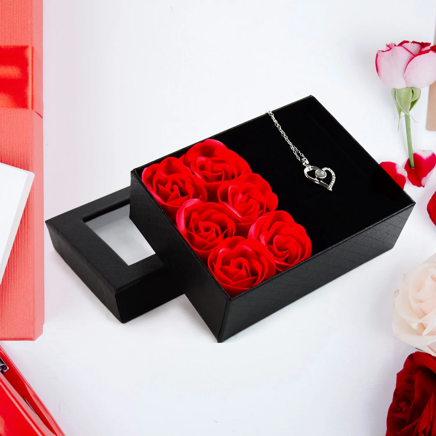 Eternal Rose Gift Box – Handmade with I Love You Necklace - Image 9