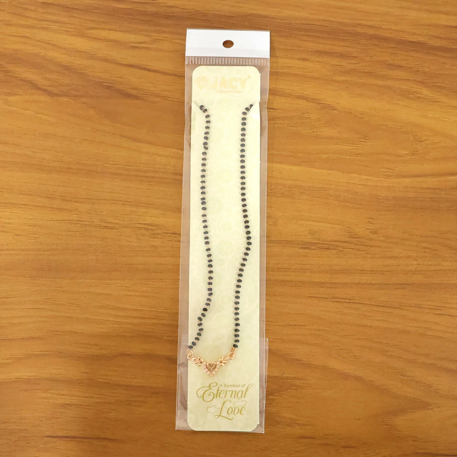 Mangalsutra with Heart & Wheat Leaf Pendant – Elegant & Modern Design - Image 6