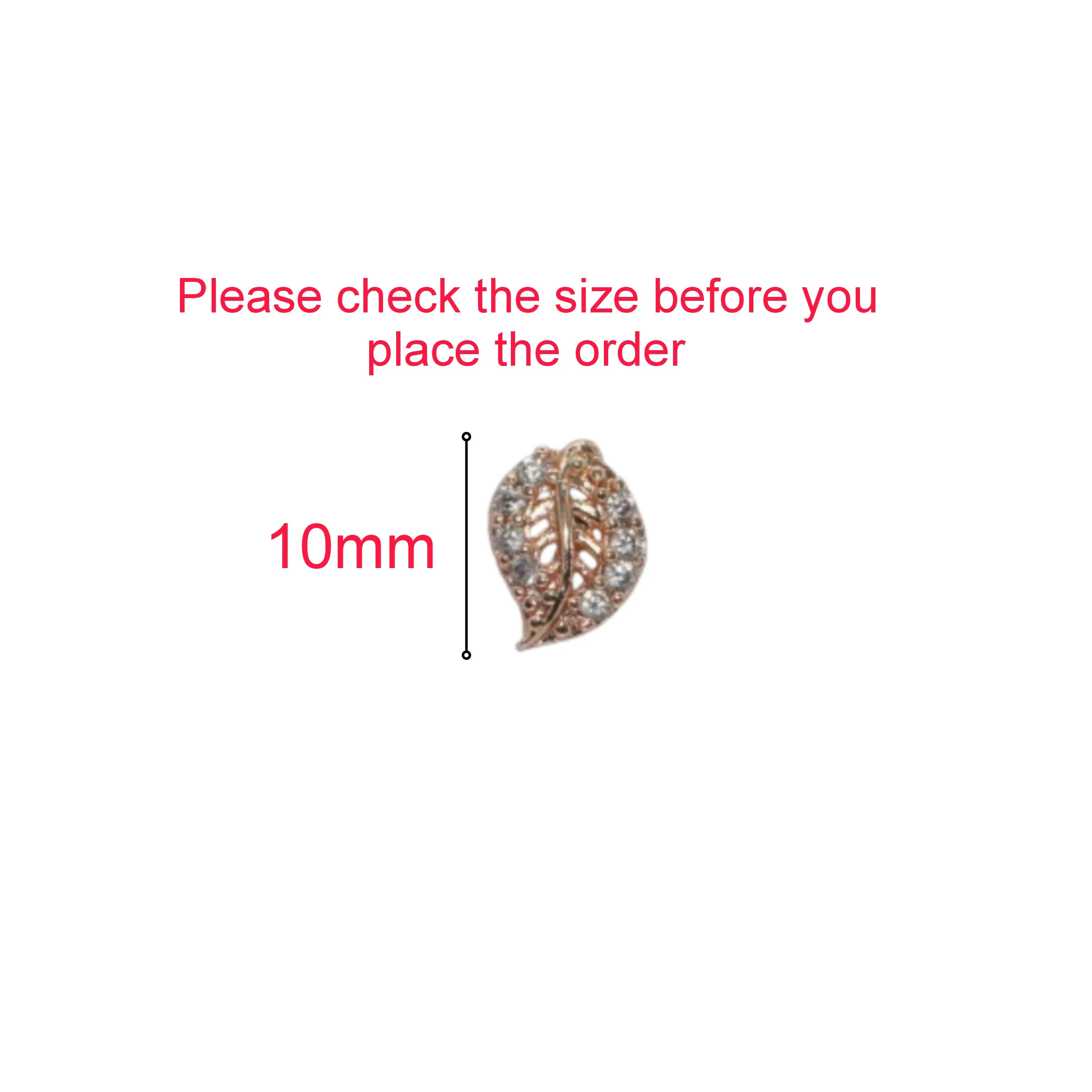 Rose Gold Leaf Stud Earrings – Elegant Sparkle for Women - Image 4