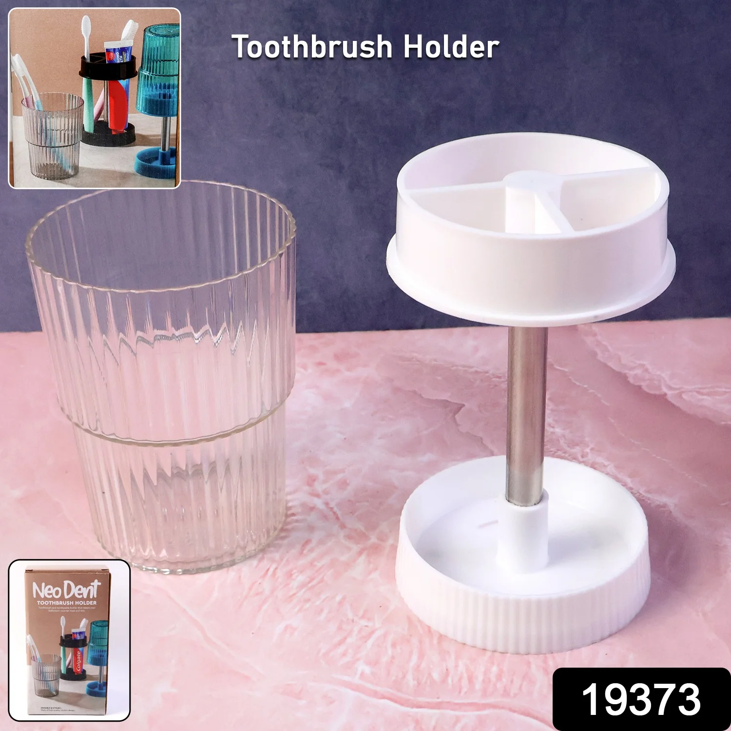 Rotating Toothbrush Holder Stand – Space-Saving Bathroom Organizer - Image 2