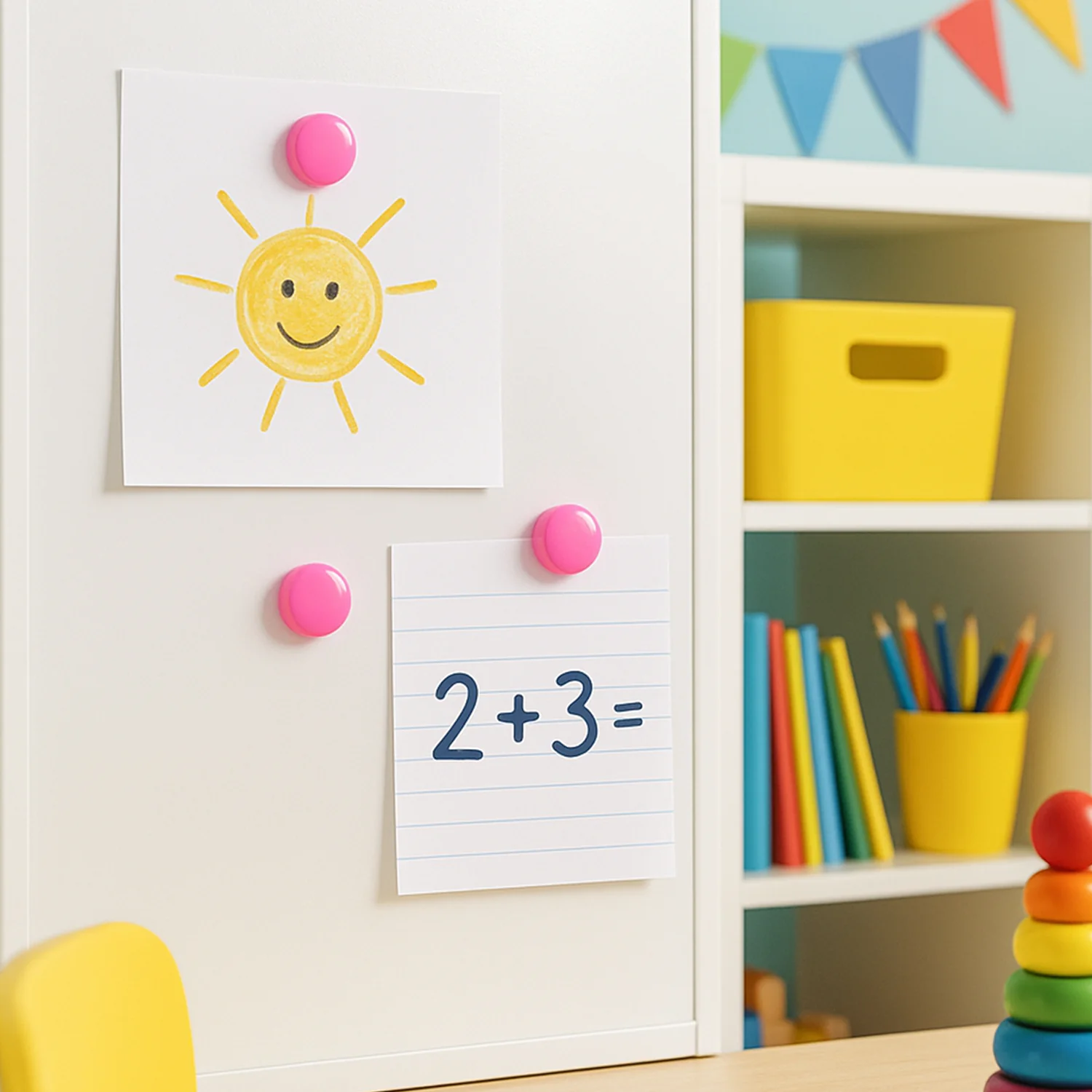 Round Fridge Magnets – Strong Grip, Scratch-Safe Buttons (4 Pcs) - Image 7