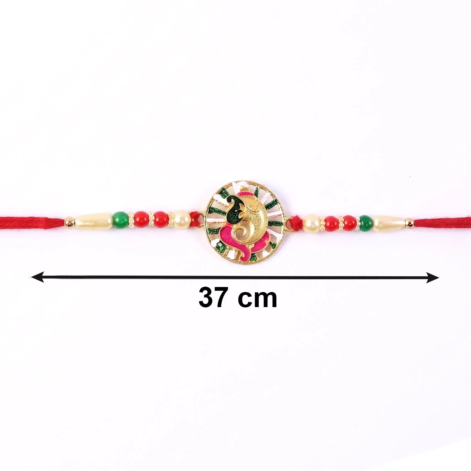 Rakhi – Traditional Thread with Colorful Beads & Ganesh Motif - Image 6