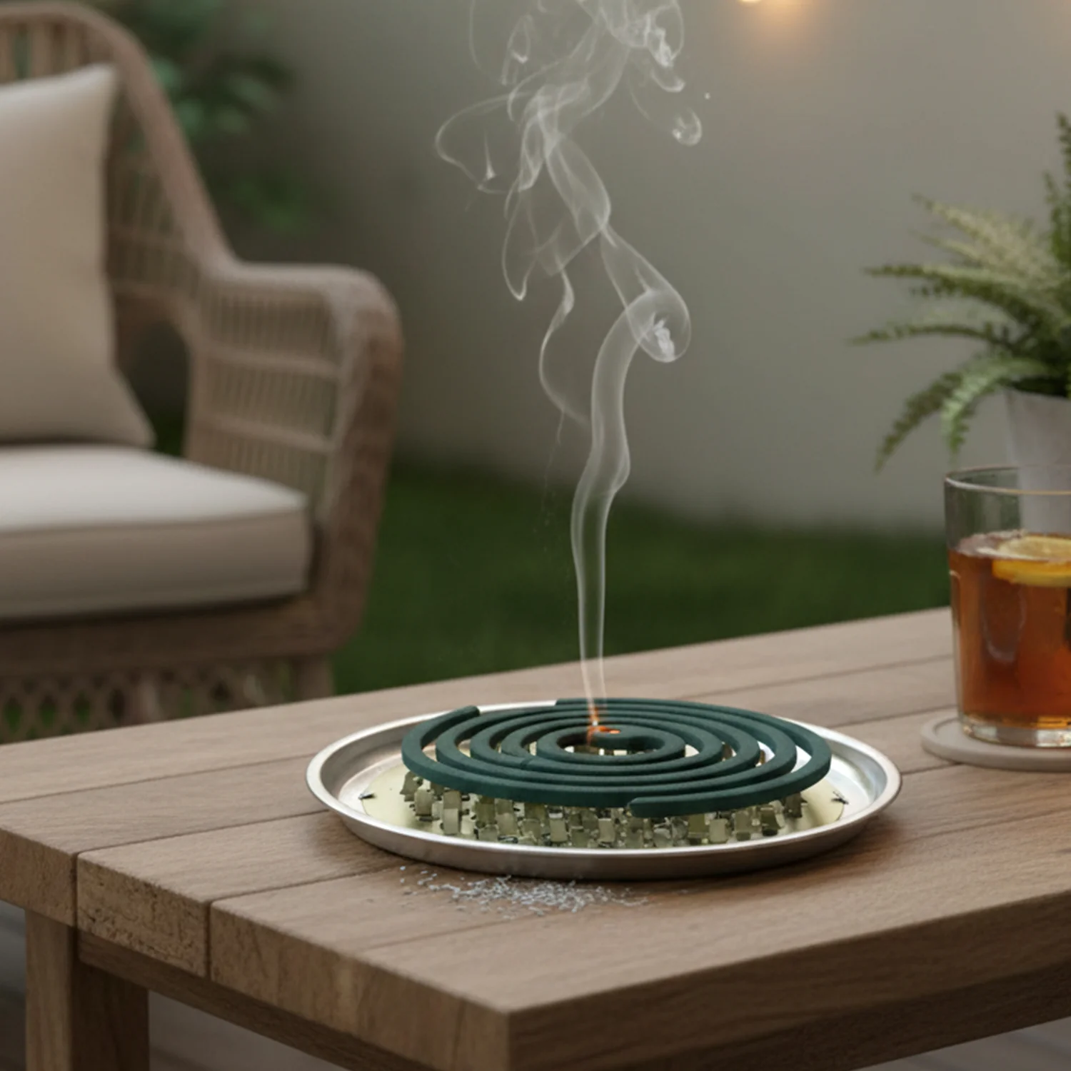 Mosquito Coil Stand – Durable Round Metal Holder with Ash Tray - Image 4