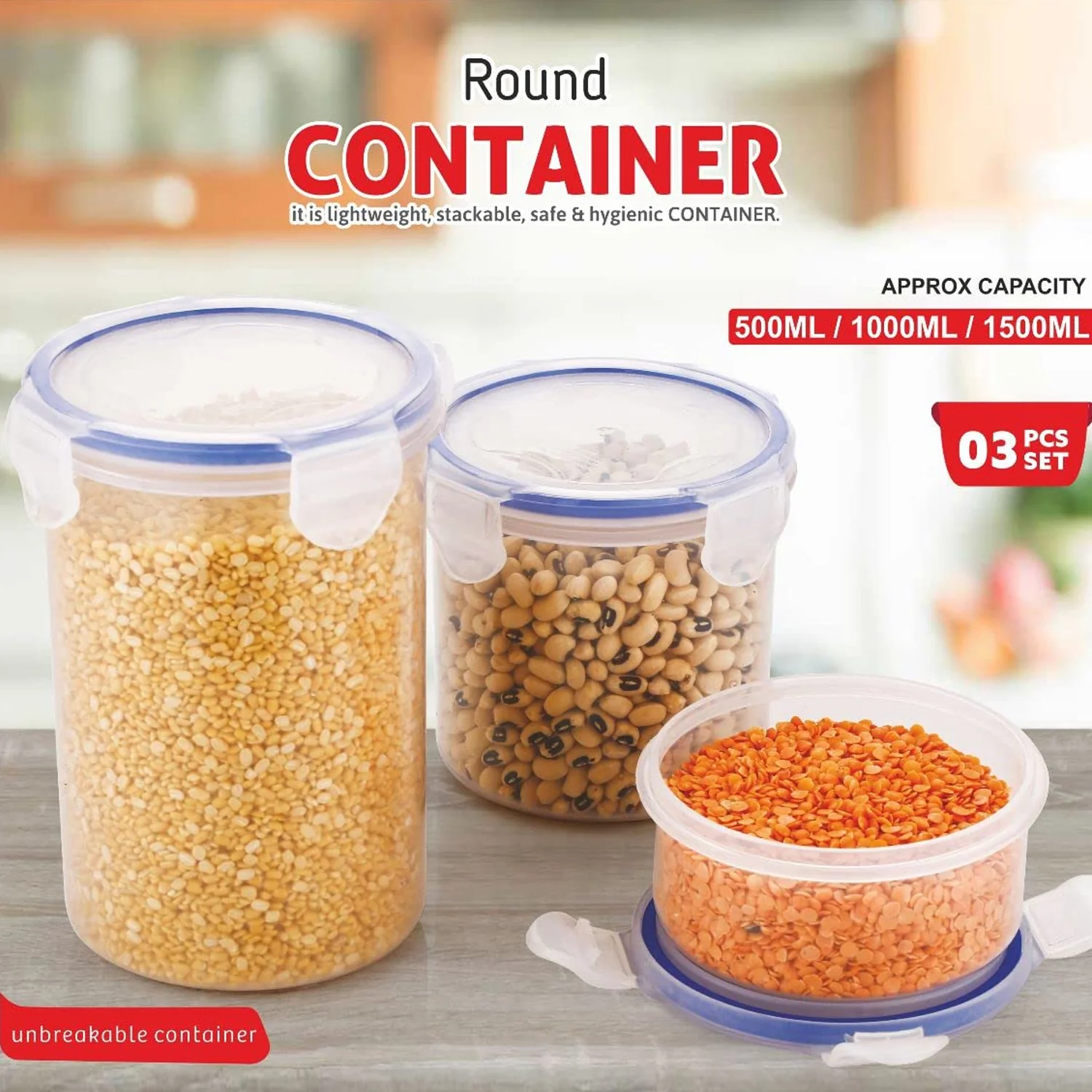 Airtight Food Storage Containers – 3 Pc Set | Organivo - Image 6