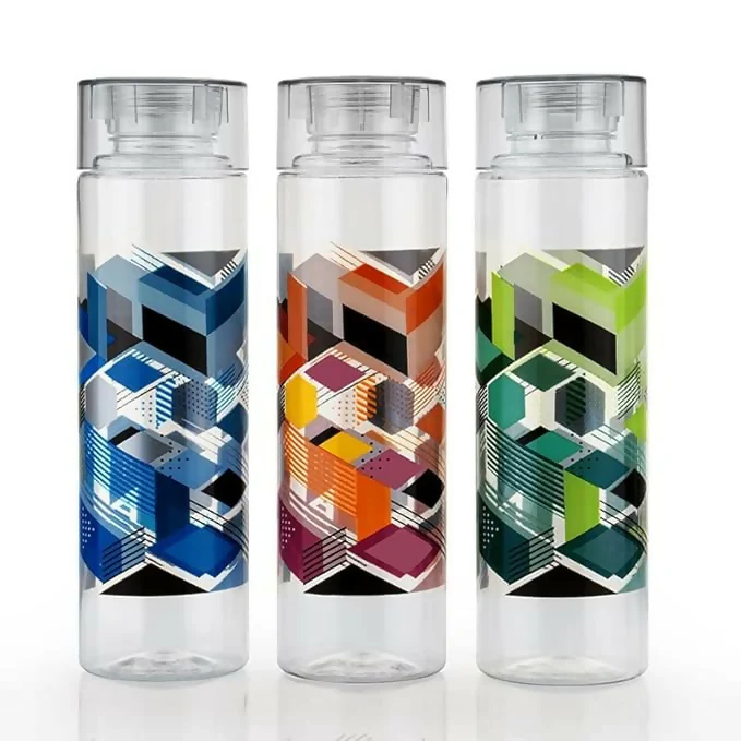 Round Plastic Water Bottles 1000ml – Leak-Proof Stylish Set of 3 - Image 2