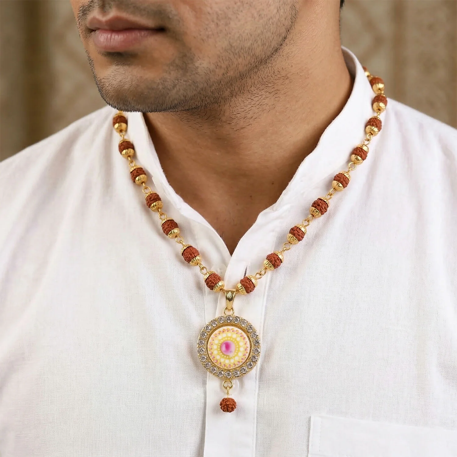 Rudraksha Jewelry Set – Elegant Spiritual Accessory for All Occasions - Image 4