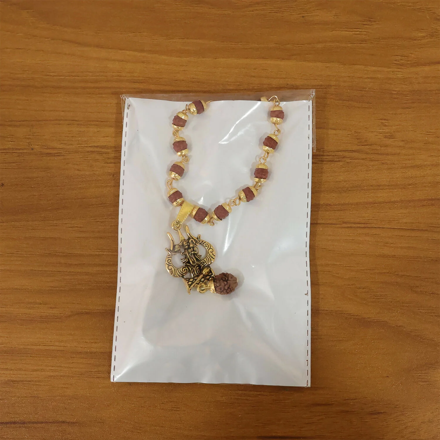 Rudraksha Hanuman Trishul Pendant – Spiritual Protection Necklace - Image 6