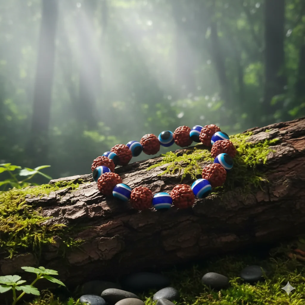 Rudraksha Beads Bracelet – Calming Spiritual Protection