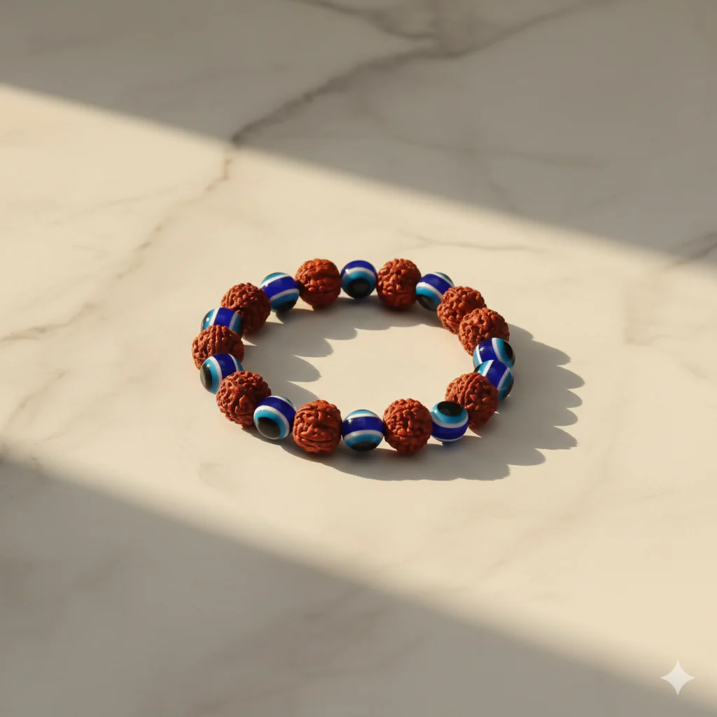 Rudraksha Beads Bracelet – Calming Spiritual Protection - Image 2