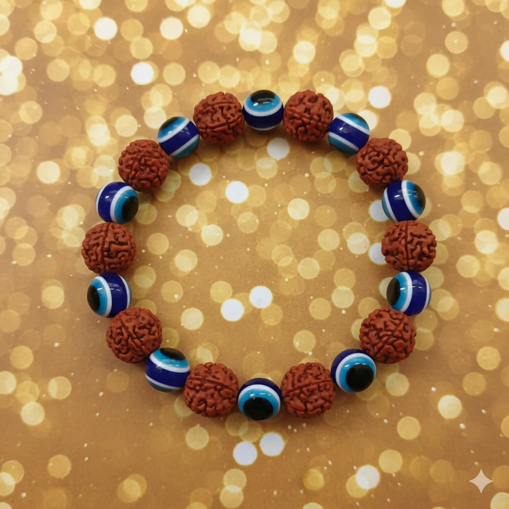 Rudraksha Beads Bracelet – Calming Spiritual Protection - Image 4