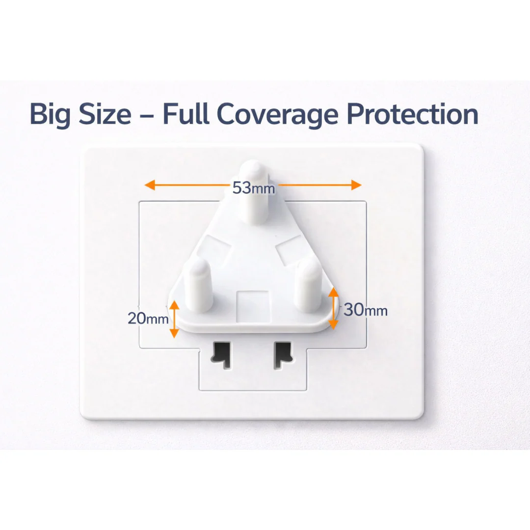 Baby Safety Socket Cover – Large 15Amp Outlet Protector | WipeTech - Image 6