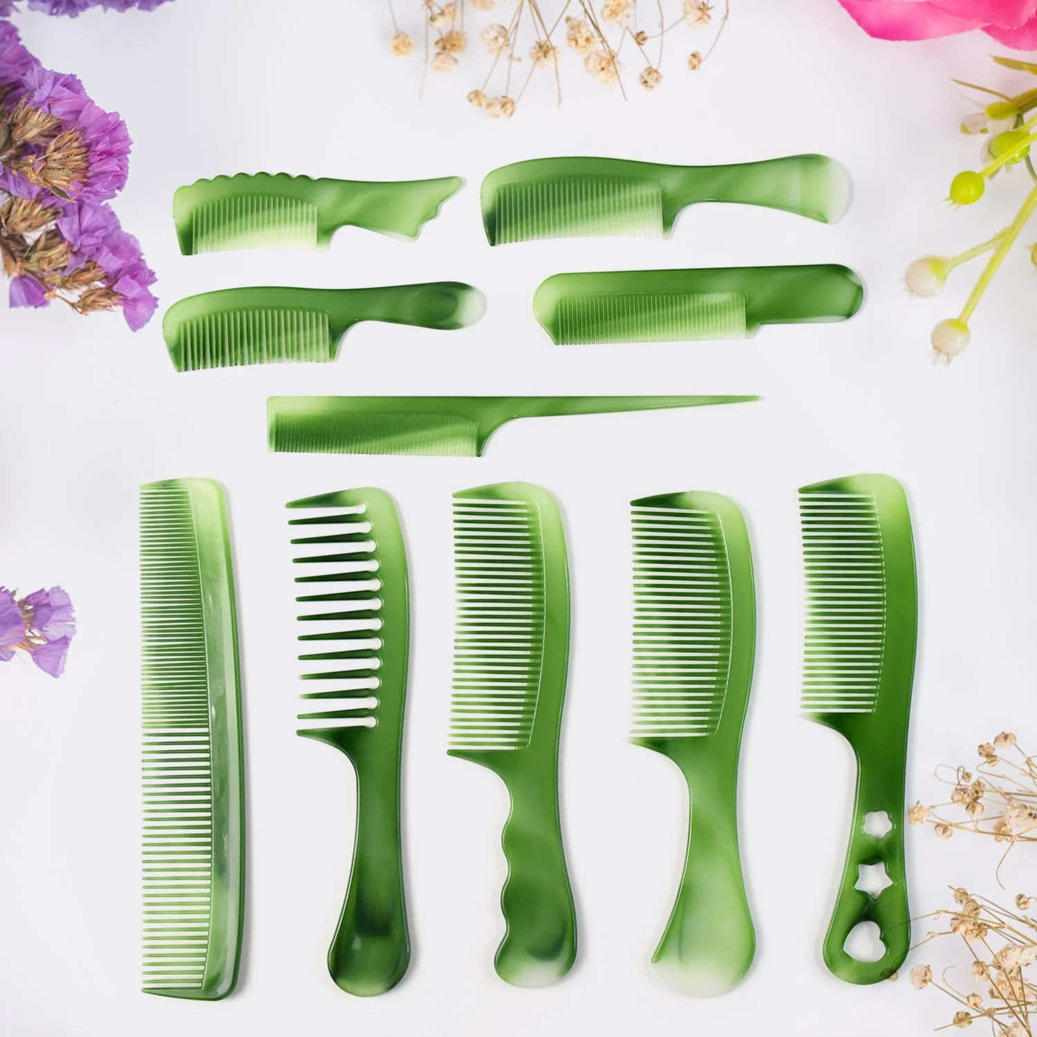 Salon Multipurpose Hair Comb 10 Pc Set Styling Grooming Professional Use (1 Set) - Image 4