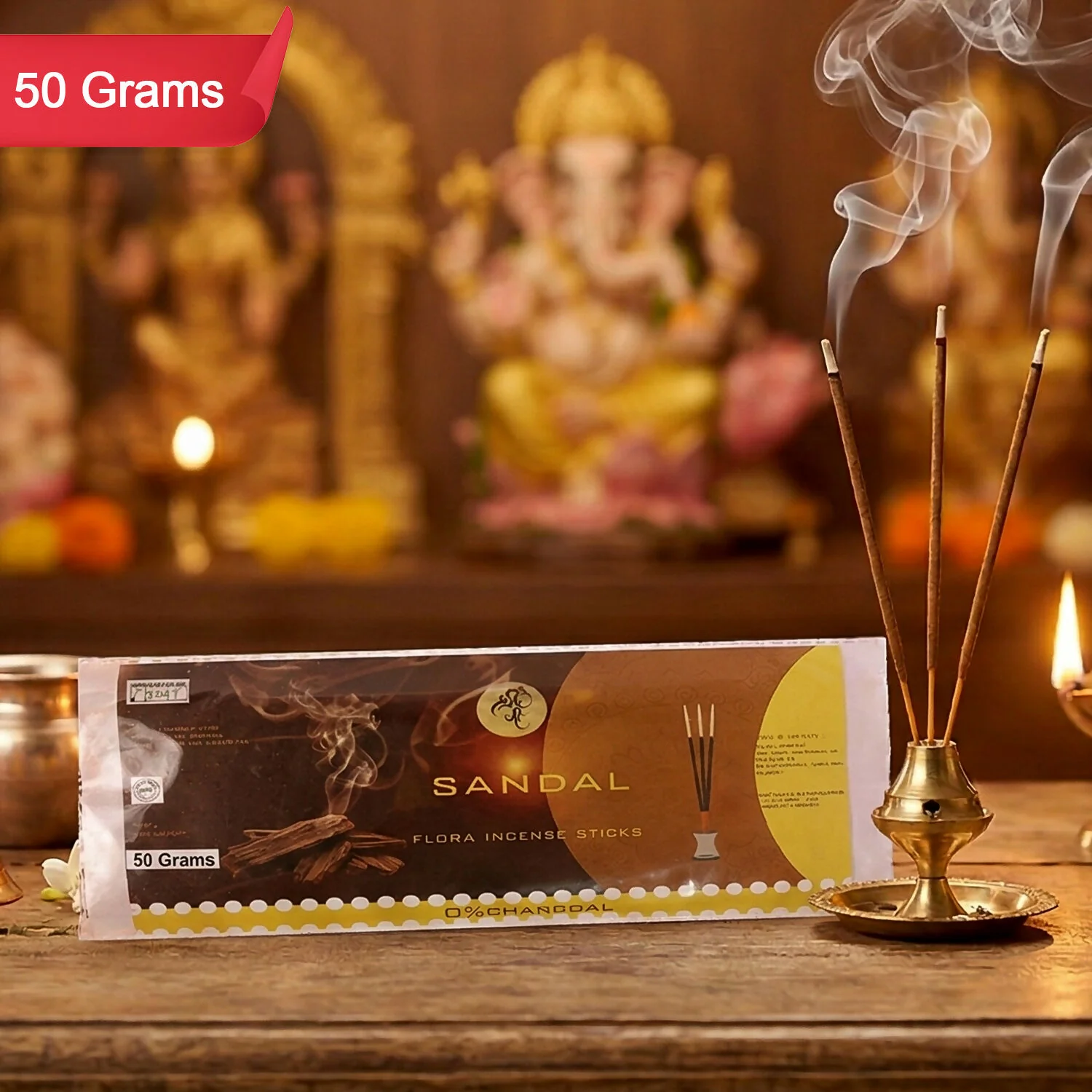 Sandal Incense Sticks – Creamy Sandalwood for Meditation & Rituals - Image 2