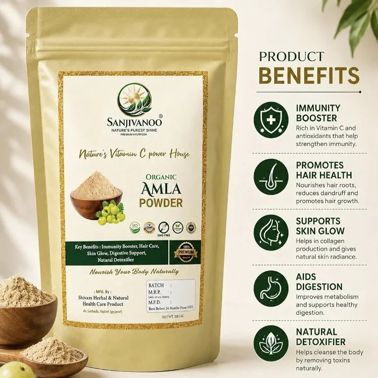 Sanjivanoo Amla Powder Vitamin C Hair Growth Skin Care (200 GM)