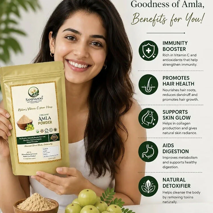 Sanjivanoo Amla Powder Vitamin C Hair Growth Skin Care (200 GM) - Image 3