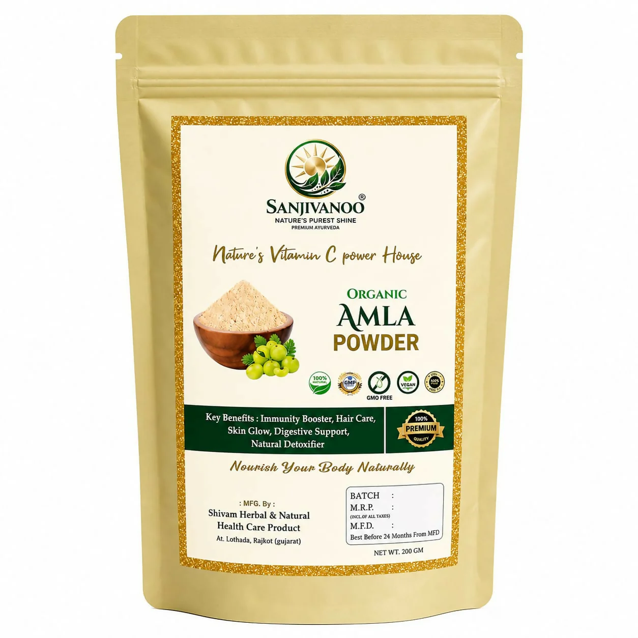 Sanjivanoo Amla Powder Vitamin C Hair Growth Skin Care (200 GM) - Image 4