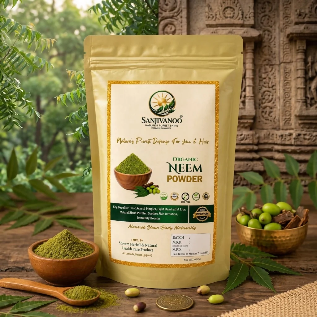 Sanjivanoo Neem Powder Skin Detox Anti Acne Herbal Care (200 GM) - Image 4