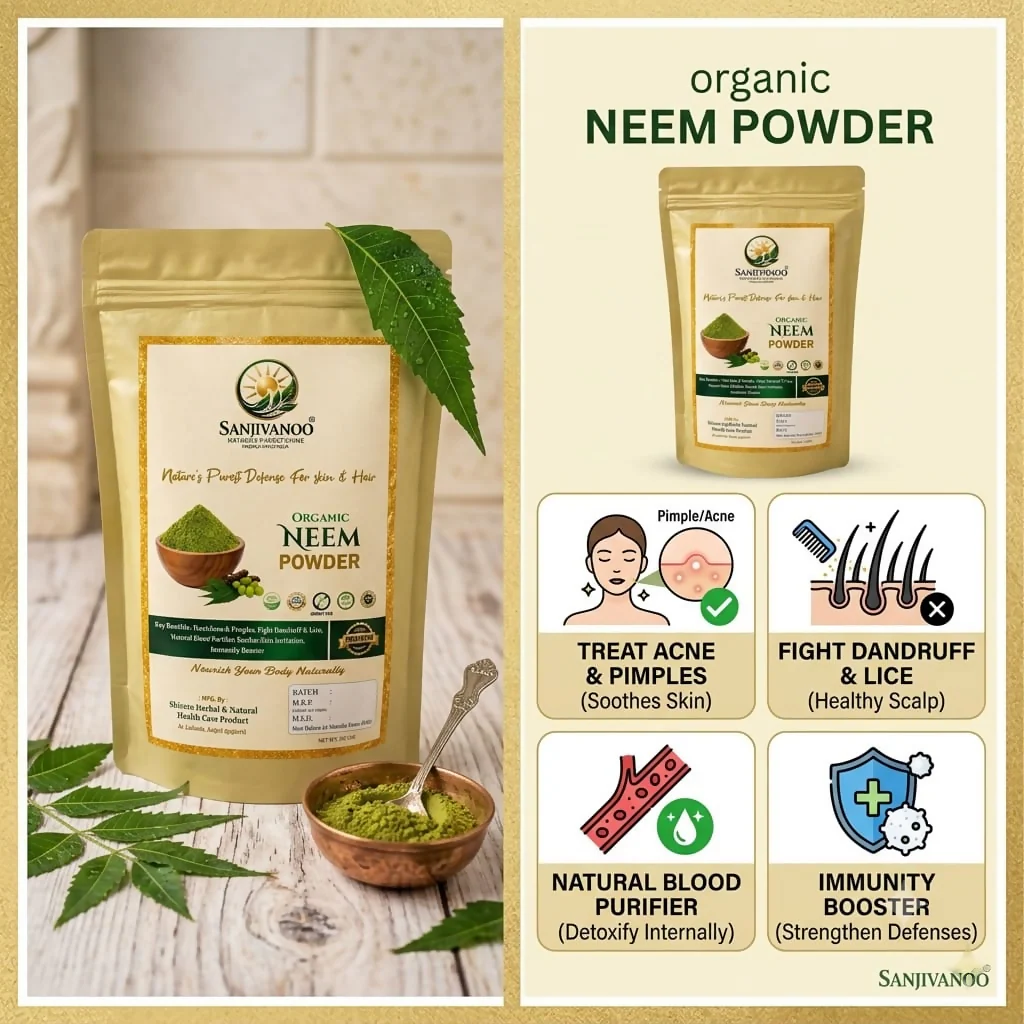 Sanjivanoo Neem Powder Skin Detox Anti Acne Herbal Care (200 GM) - Image 5