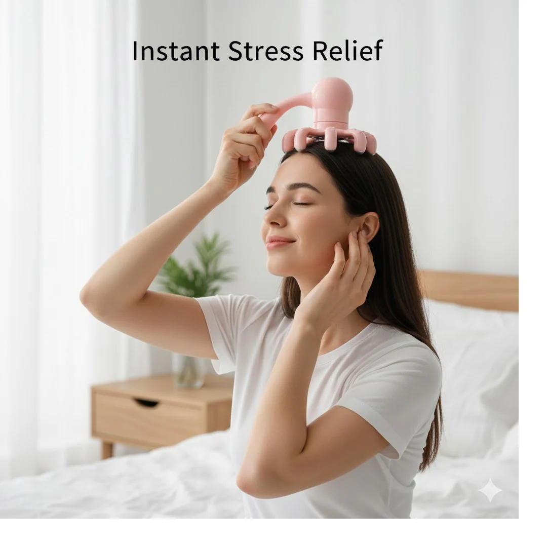 Octopus Head Massager – Ergonomic Stress Relief Tool - Image 3