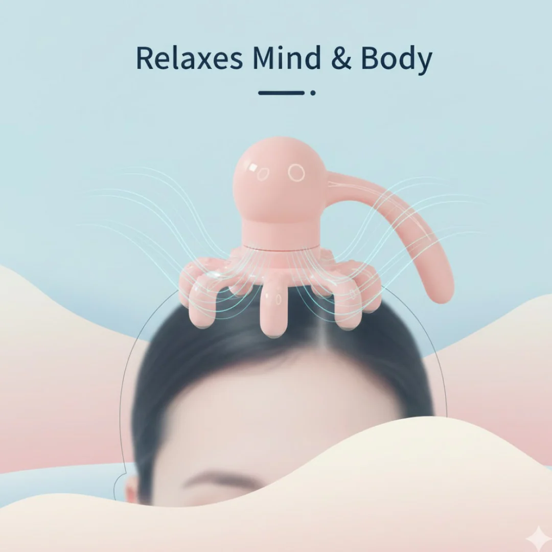 Octopus Head Massager – Ergonomic Stress Relief Tool - Image 6