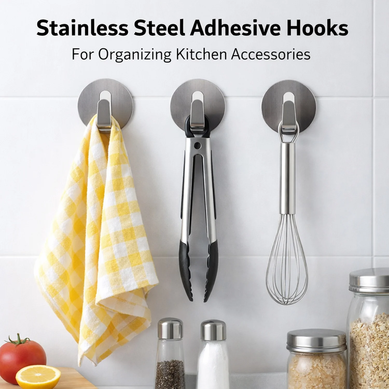 Stainless Steel Hooks – Waterproof Self-Adhesive | GlimmerHome - Image 3