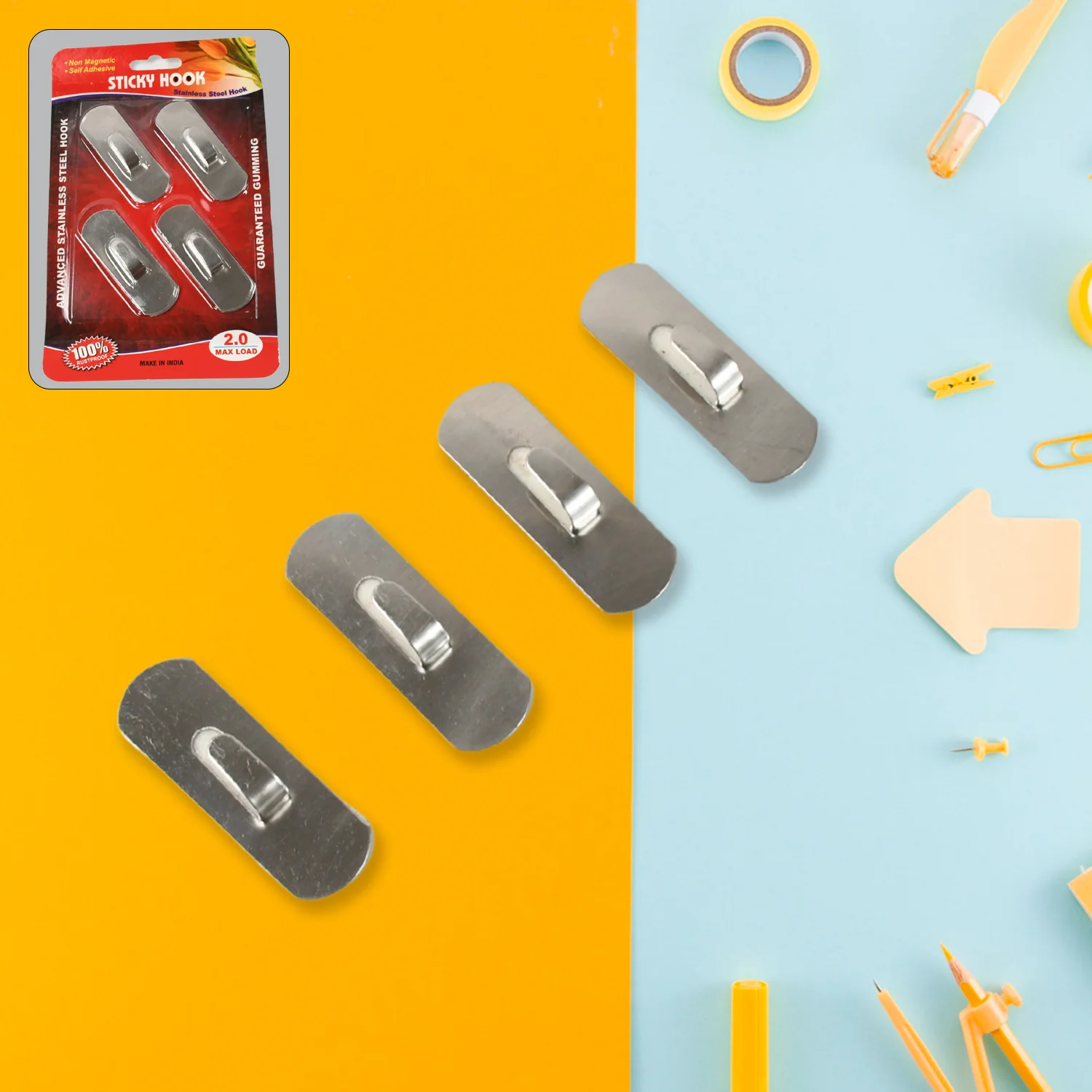 Self-Adhesive Hooks – Heavy Duty Stainless Steel for Home | Bathora - Image 4
