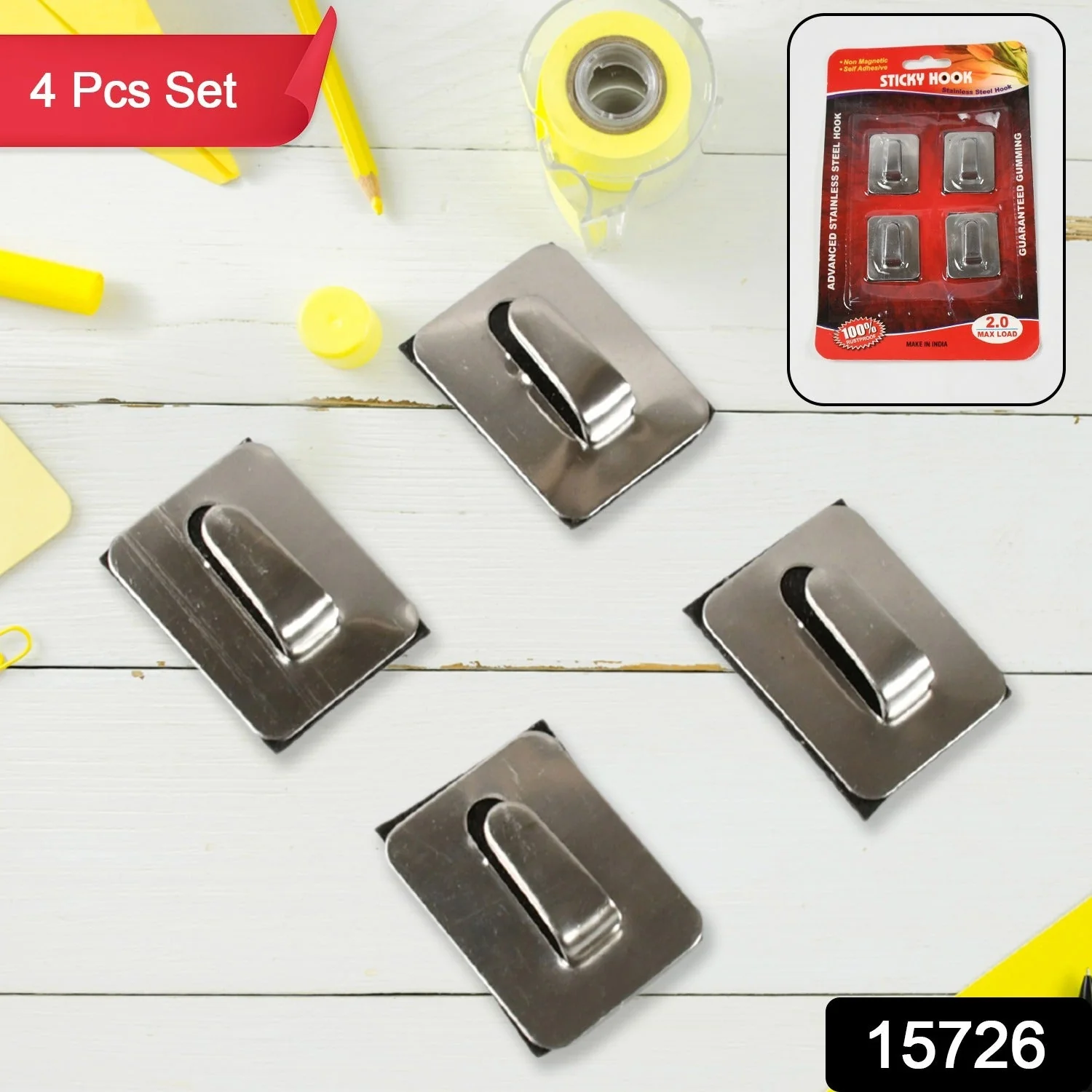 Self-Adhesive Wall Hooks – Heavy Duty Steel | GlimmerHome - Image 2