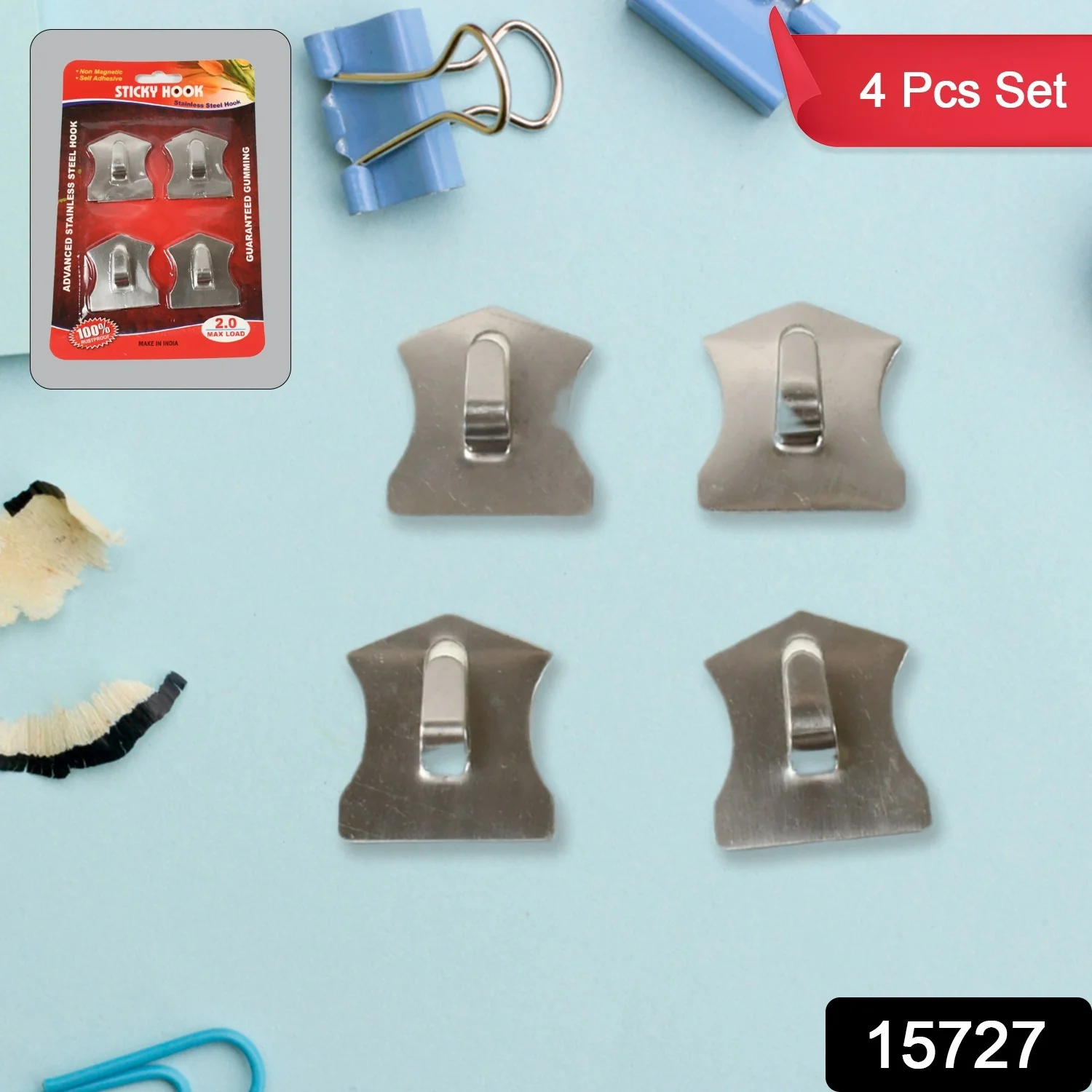 Self-Adhesive Hooks – Heavy Duty Stainless Steel | GlimmerHome - Image 3