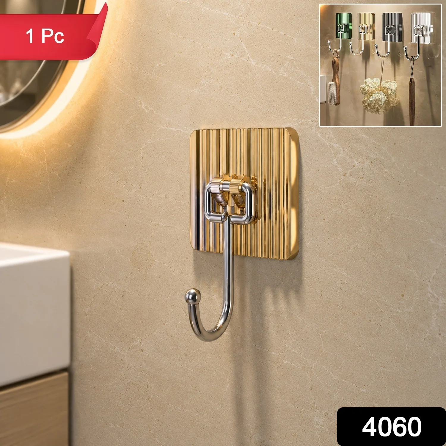 Self Adhesive Wall Hook – Waterproof & Damage-Free Quick Install - Image 2