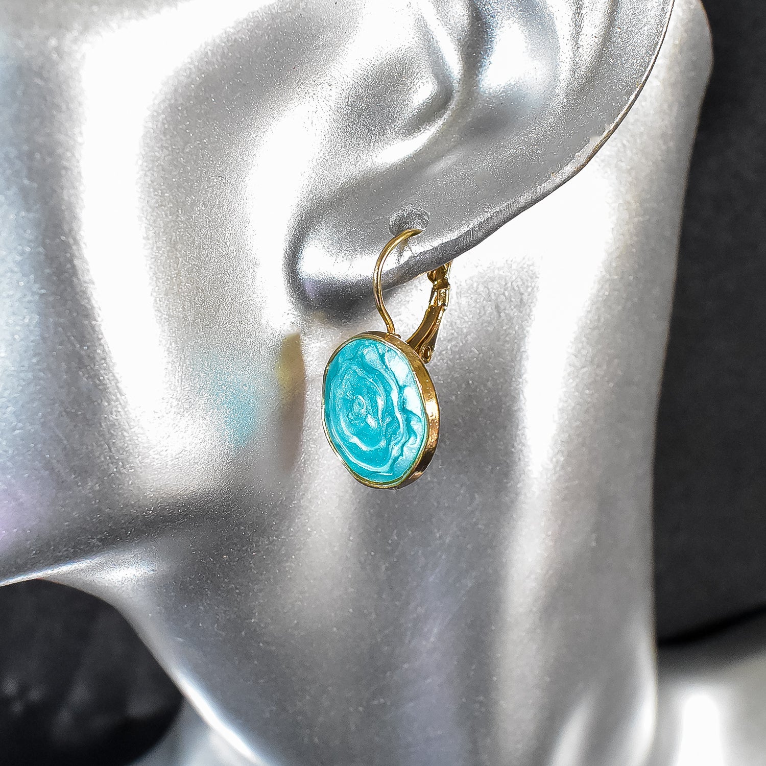 Green Dangle Earrings – Traditional Indian Jewellery for Women | HV - Image 2