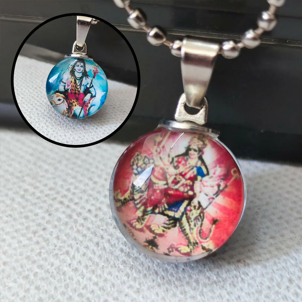 Shiv And Devi Durga Shakti Maa Pendant – Divine Protection Symbol - Image 3