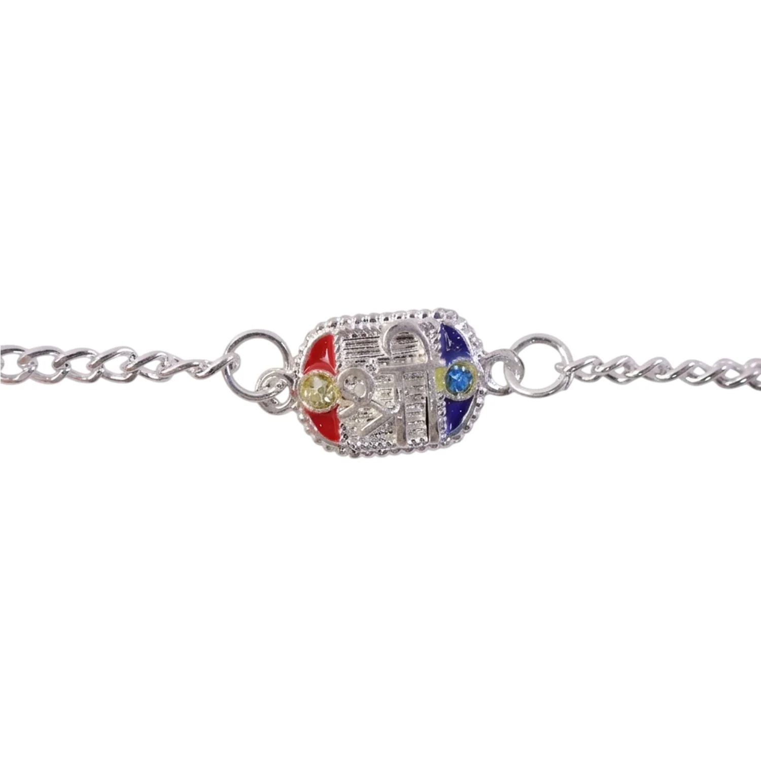 Designer Rakhi for Brother – Stone Studded Traditional Chain - Image 5