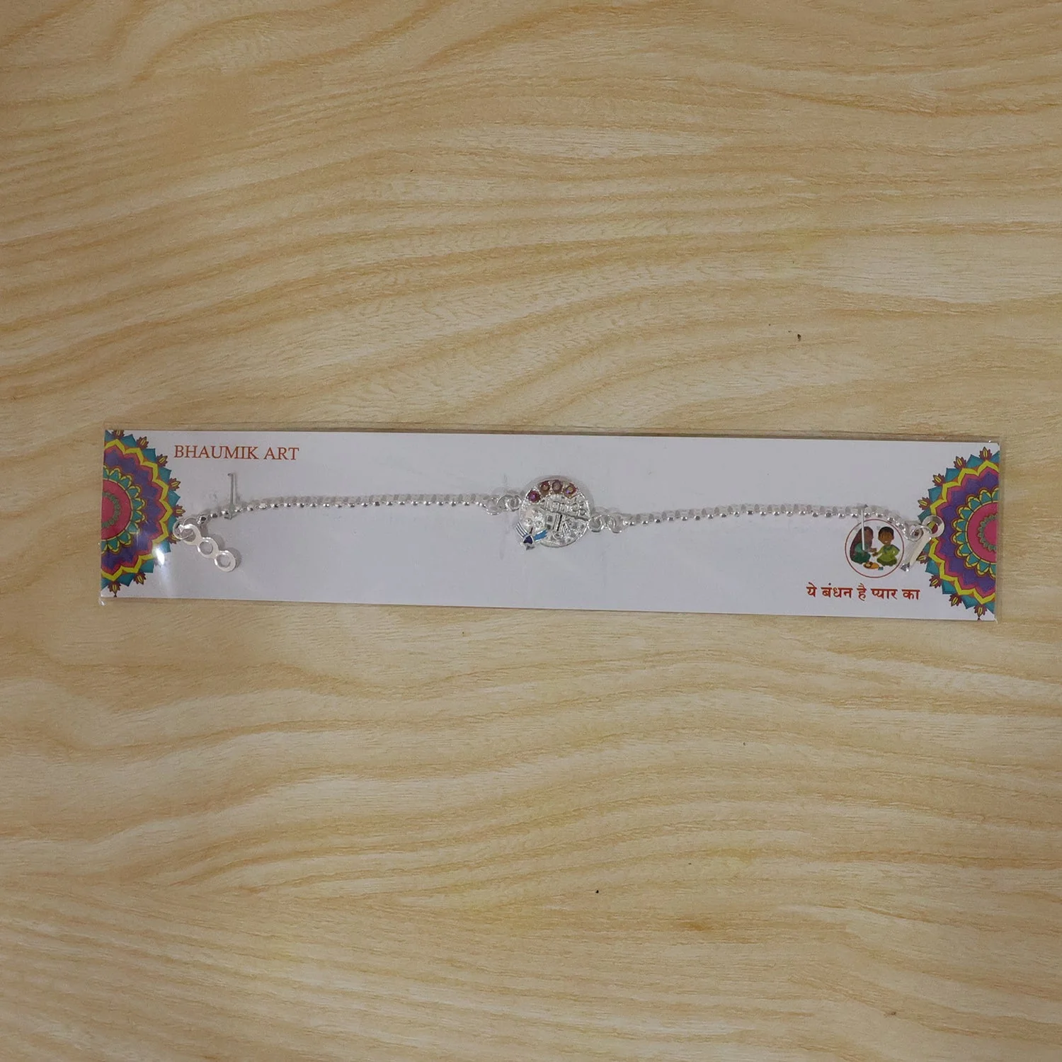 Raksha Bandhan Rakhi – Elegant Stone-Studded Brother's Gift - Image 6