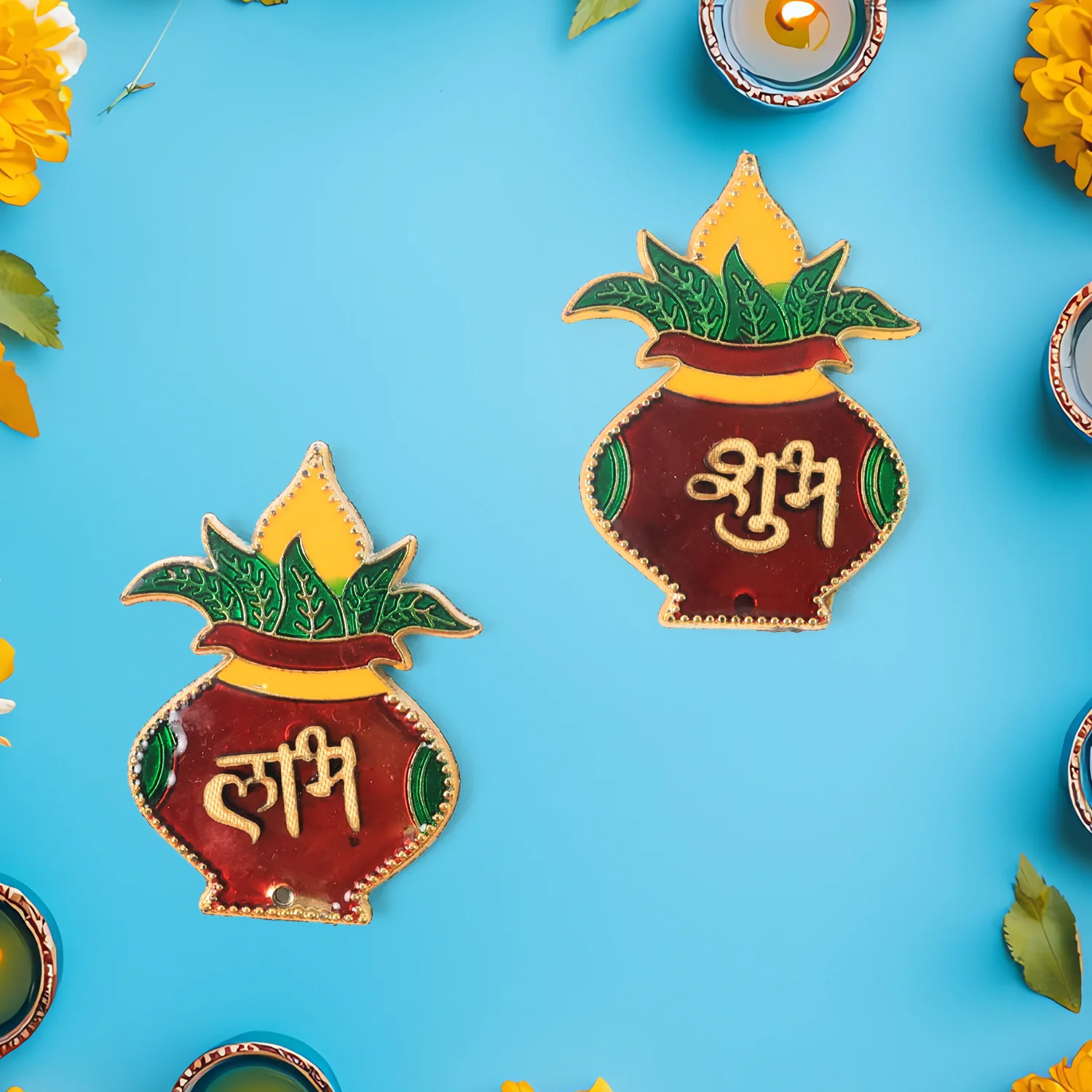 Shubh Labh Kalash Wall Hangings – Traditional Prosperity Decor Set - Image 4