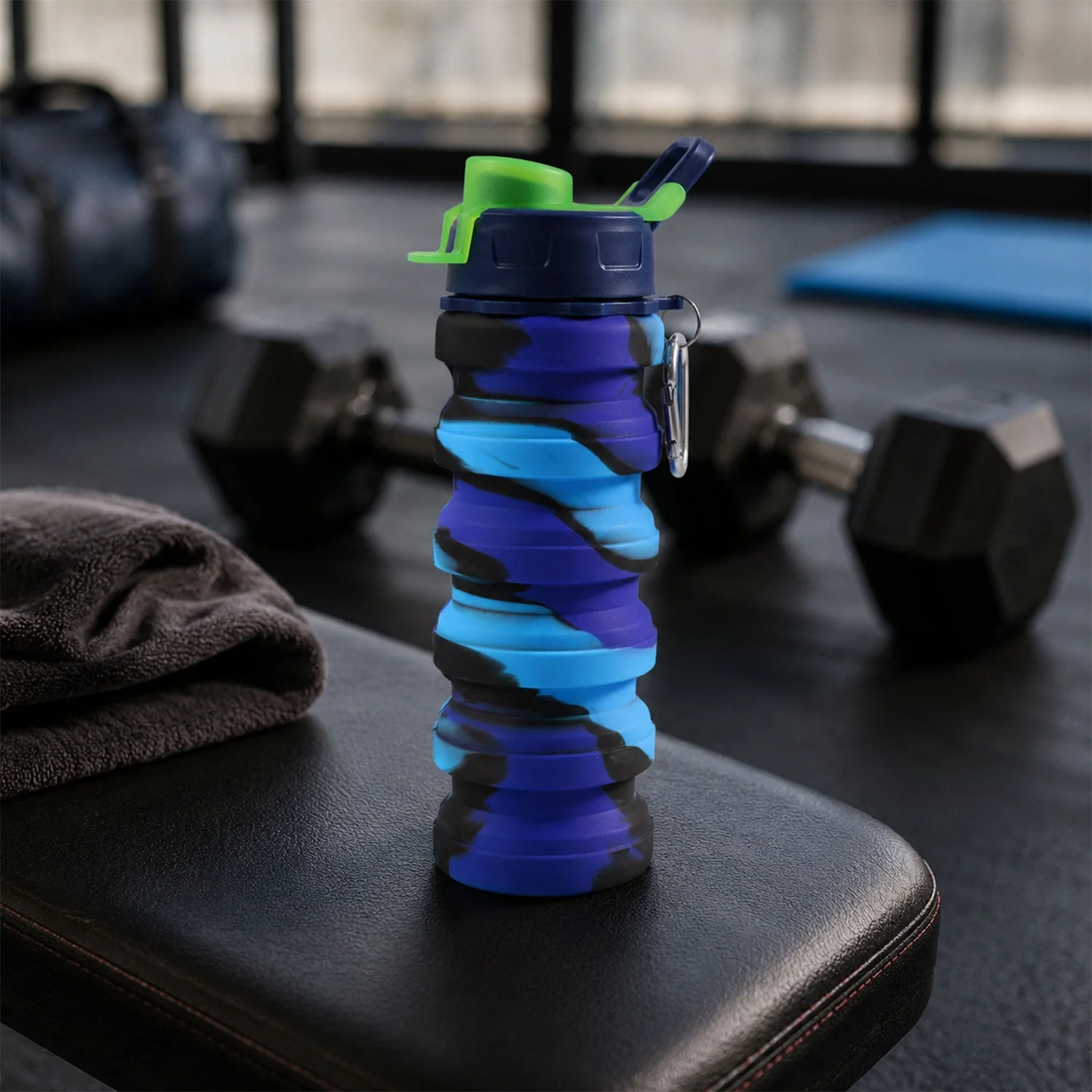 Sili Fold Collapsible Silicone Water Bottle – Leakproof & Portable - Image 4