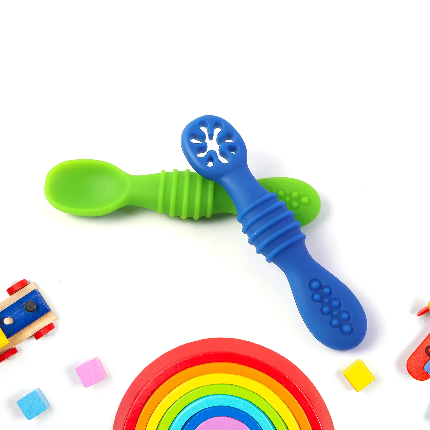 Baby Training Spoons – Soft, BPA-Free Silicone Set of 2 - Image 4