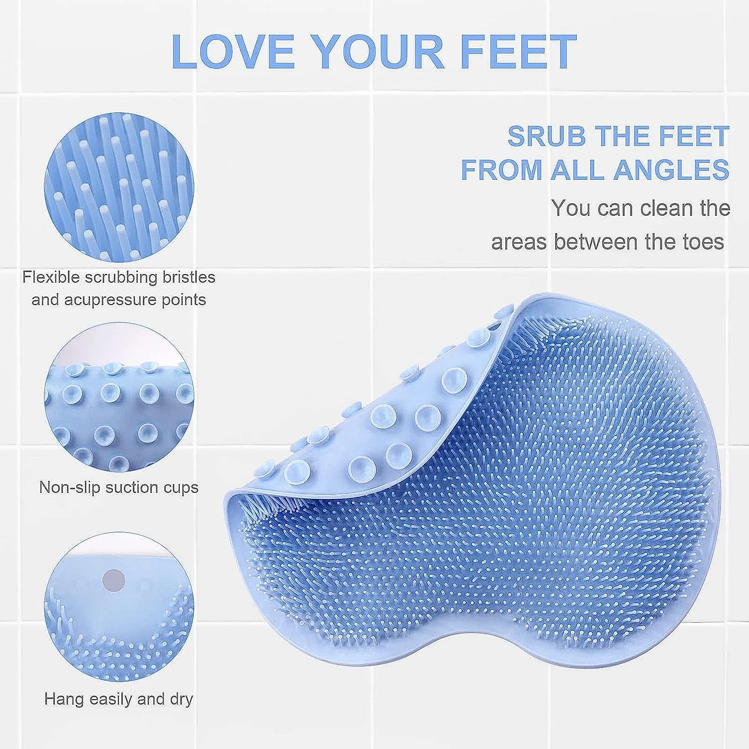 Silicone Bath Massage Cushion – Non-Slip Foot Scrubber & Exfoliator - Image 8