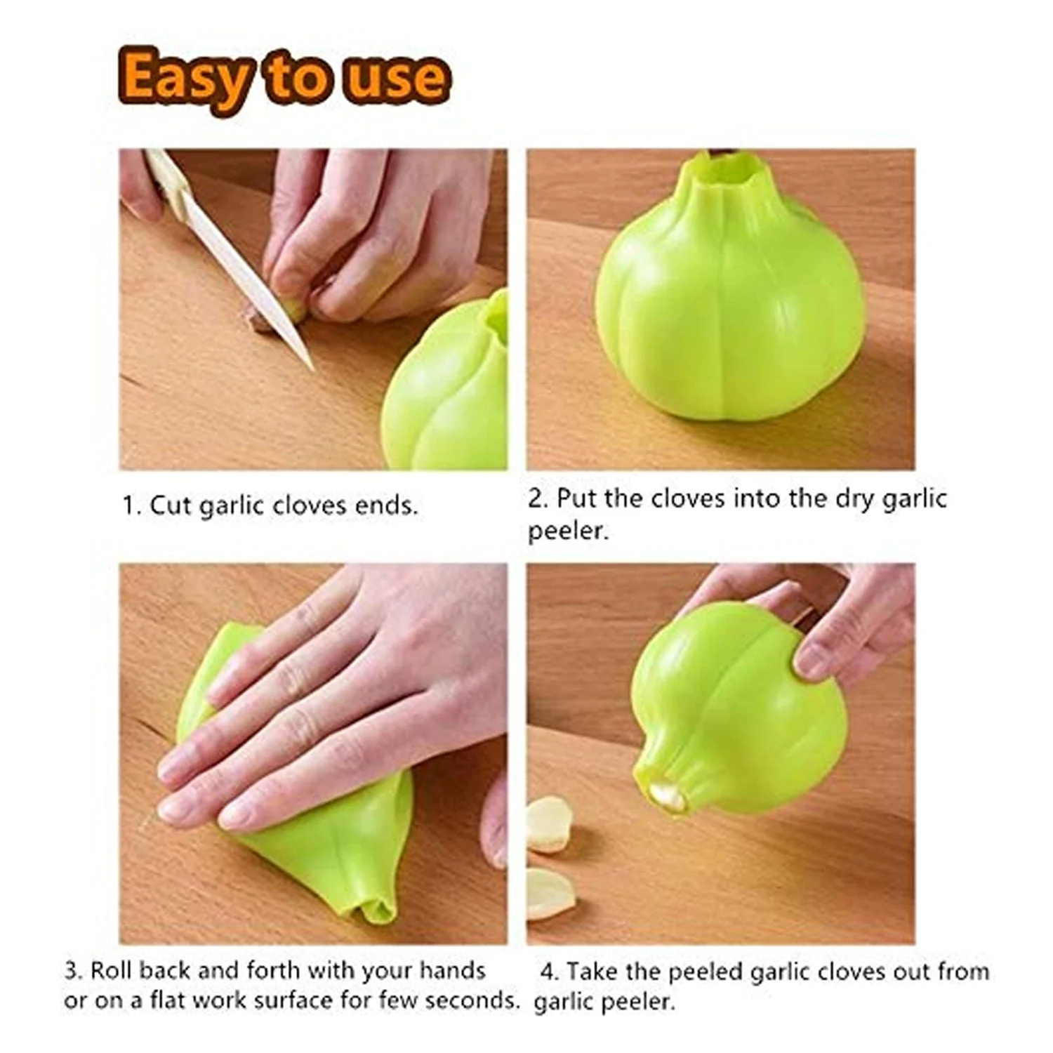 Silicone Garlic Peeler – Easy Ginger & Garlic Peeling | Quickslice - Image 8