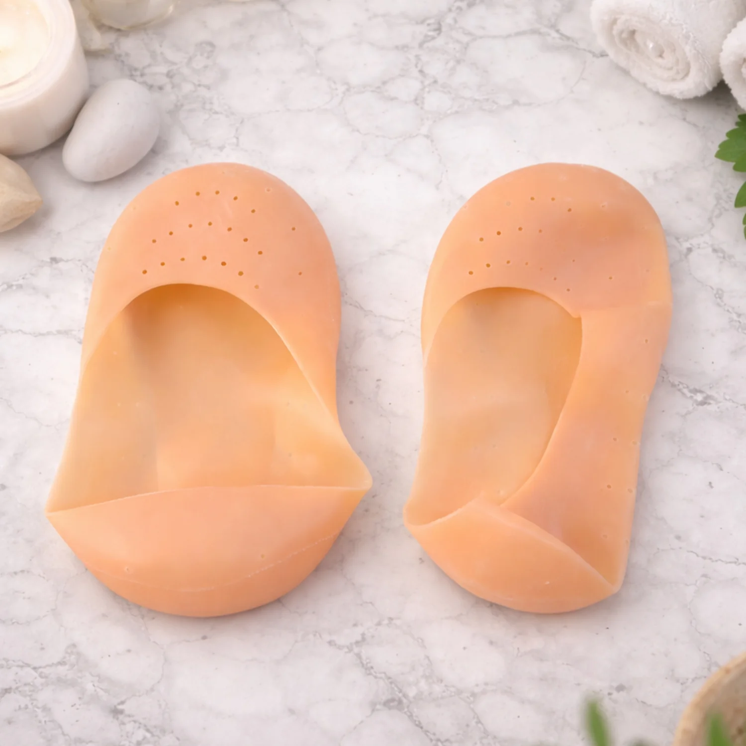 Silicone Heel Protector Socks – Soft Gel Relief for Cracked Heels - Image 4