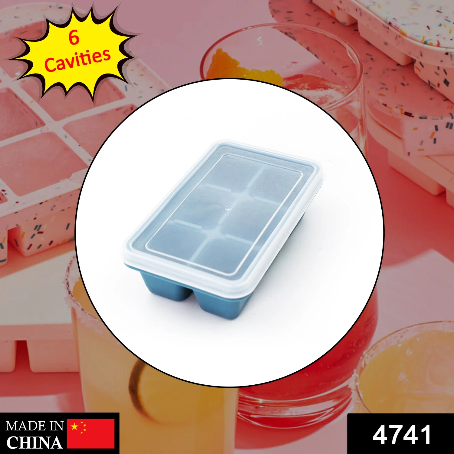 Silicone Ice Tray – Flexible 6-Grid Ice Maker for Home | DeoDap