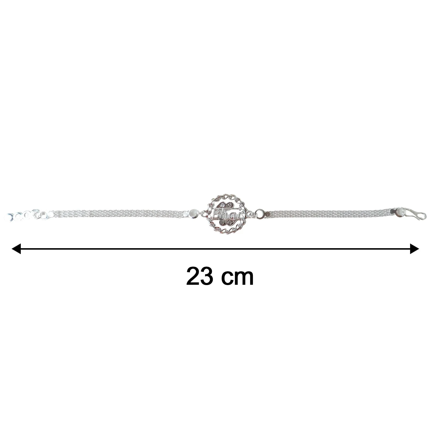 Silver Bhai Chain Rakhi, Modern Design for Raksha Bandhan - Image 7