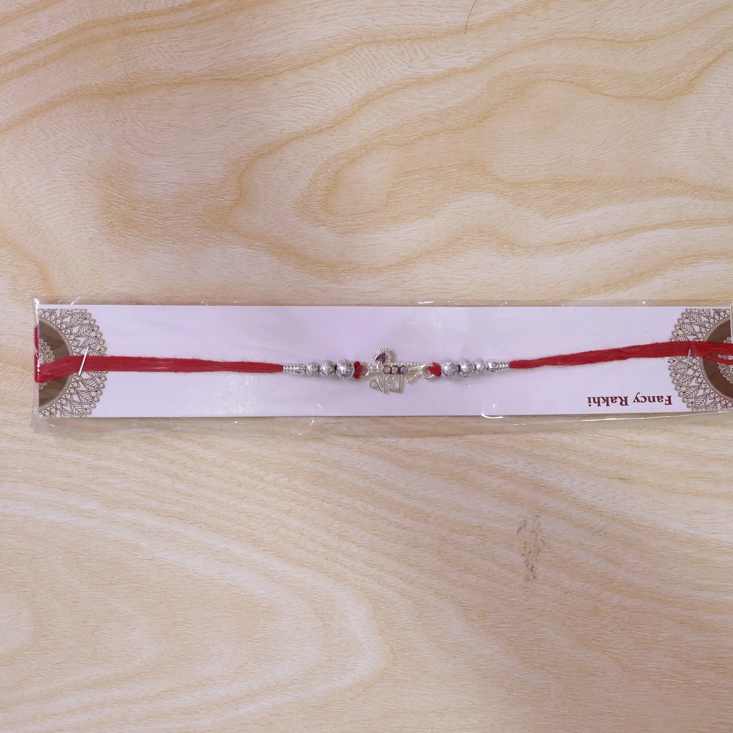Silver Bhai Pearl Charm Rakhi for Brother Bhai Raksha Bandhan Festival Special Gift - Image 6