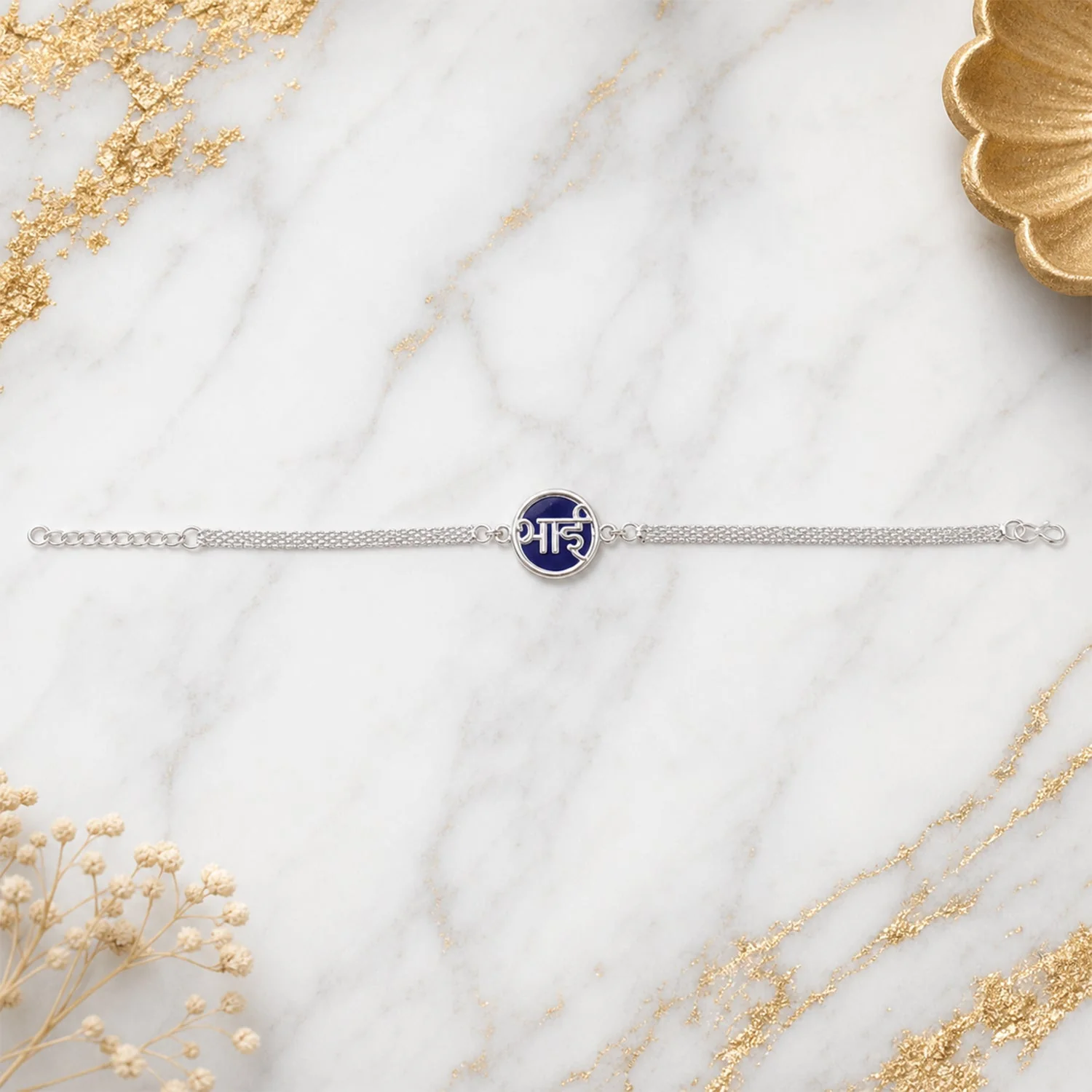 Silver Chain Rakhi, Elegant & Stylish for Brothers - Image 8