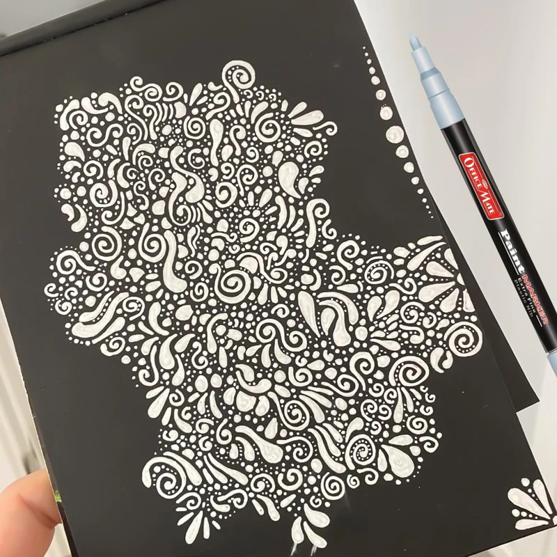 Silver Paint Marker Pen – Extra Fine Permanent Metallic Ink - Image 3