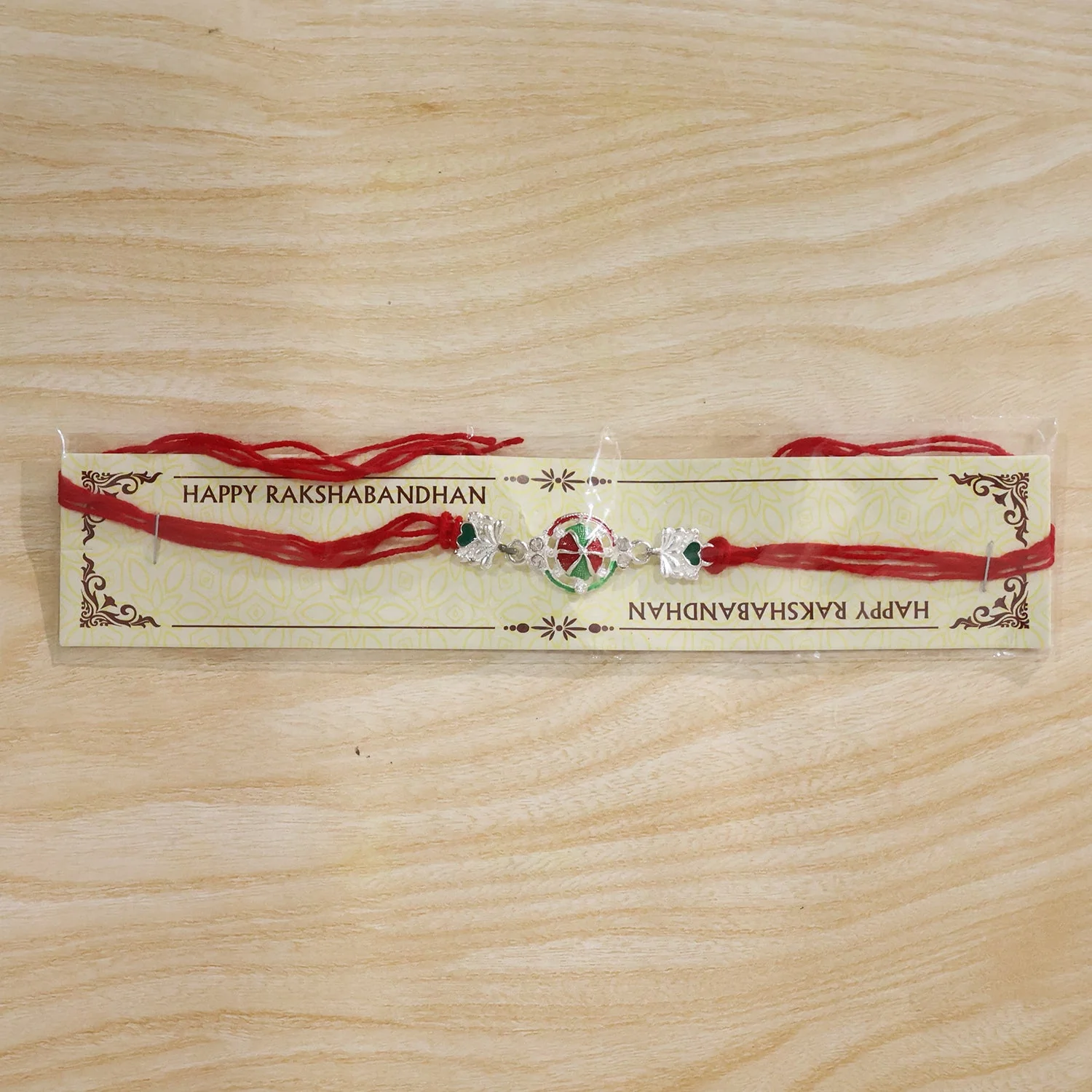 Silver Pinwheel Heart Rakhi, Stylish & Comfortable for Brothers - Image 6