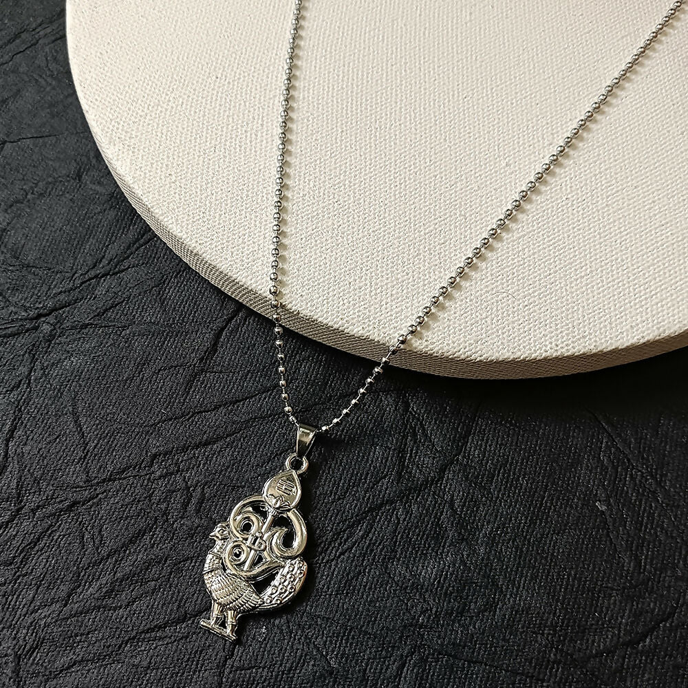 Silver-Plated Peacock Pendant Chain – Elegant Ethnic Necklace for Men - Image 2