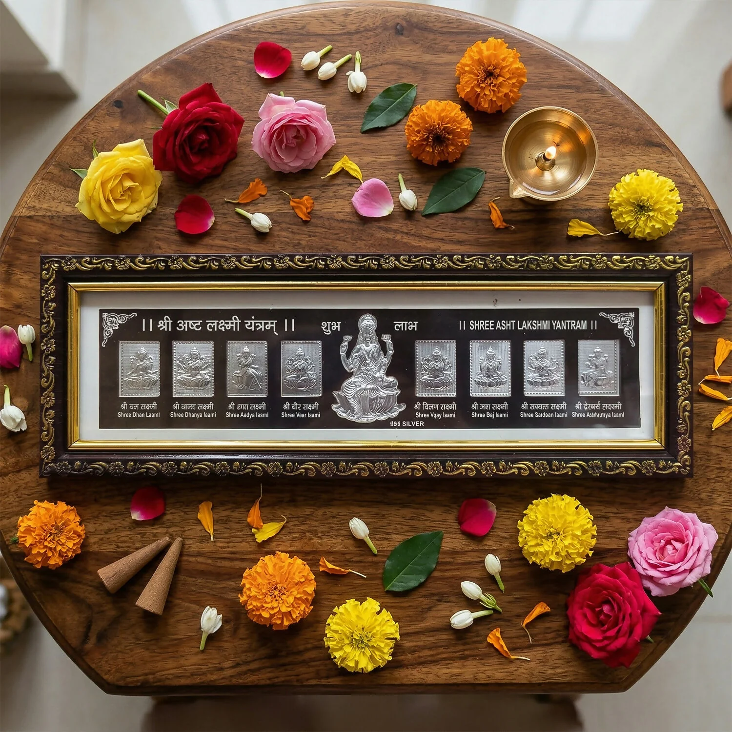 Silver Lakshmi Yantra – Elegant Spiritual Decor for Prosperity - Image 5
