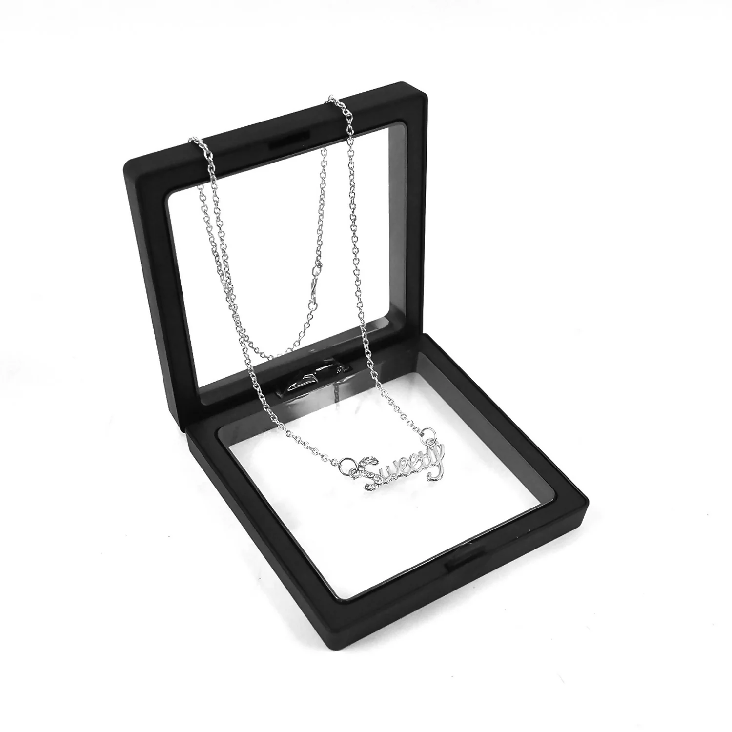 Sweety Pendant Necklace – Silver-Tone Elegant Script Design - Image 5