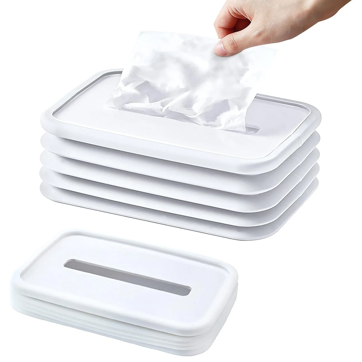 Silicone Tissue Holder – Foldable & Stylish for Home & Office - Image 4
