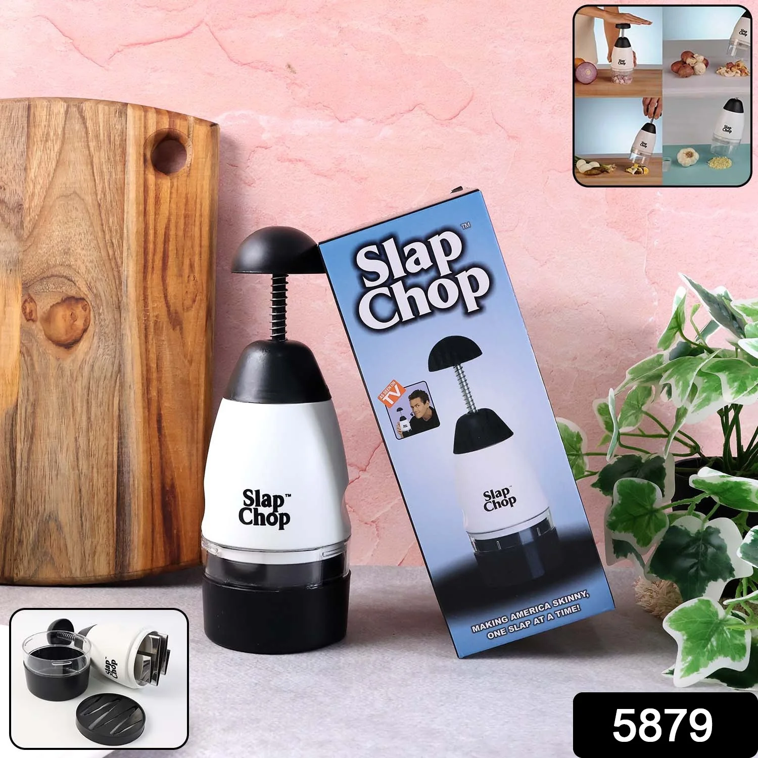 Vegetable & Fruit Chopper – Manual Slap Chop for Quick Prep - Image 2